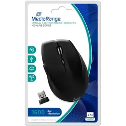 Maus Mediarange Highline Optisch 5 Tasten Kabellos Schwarz