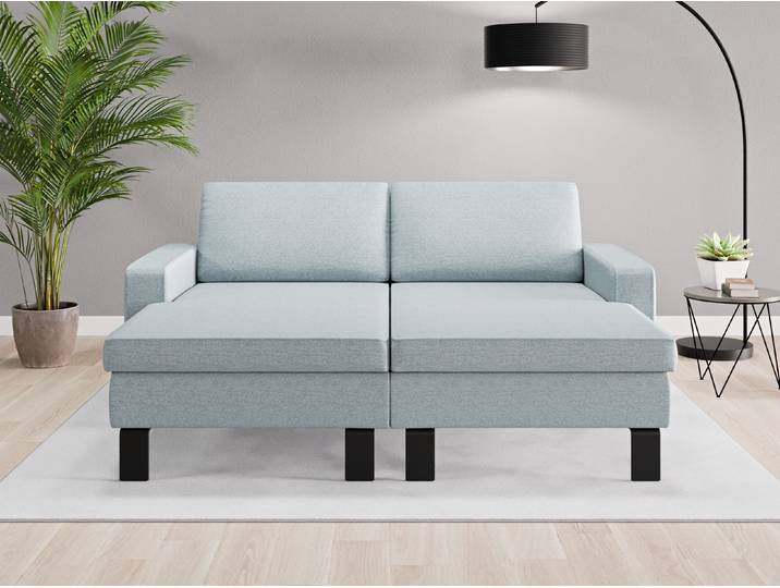 Loveseat Rio - Blau (Pastellblau) - Feiner Strukturstoff
