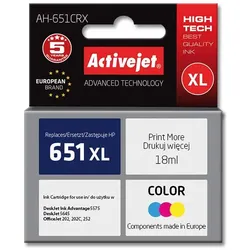 Activejet, Druckerpatrone, AH-651CRX Druckerpatrone (e) Kompatibel Standardertrag (C, M, Y)