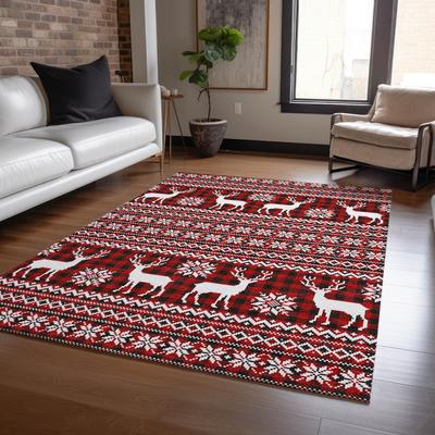 Addison Rugs Machine Washable Indoor/ Outdoor Christmas Sweater Chantille Rug