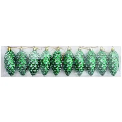 vidaXL Weihnachts-Tannenzapfen Ball 40 pcs Grün