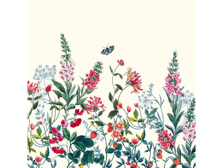 Joules Fototapete Bienenfreundlicher Garten 280x300cm, Creme, Papier, Kunststoff, Floral, Baum/Pflanze/Natur, Rechteckig, 300x280 cm, Tapeten & Wandverkleidungen, Fototapeten