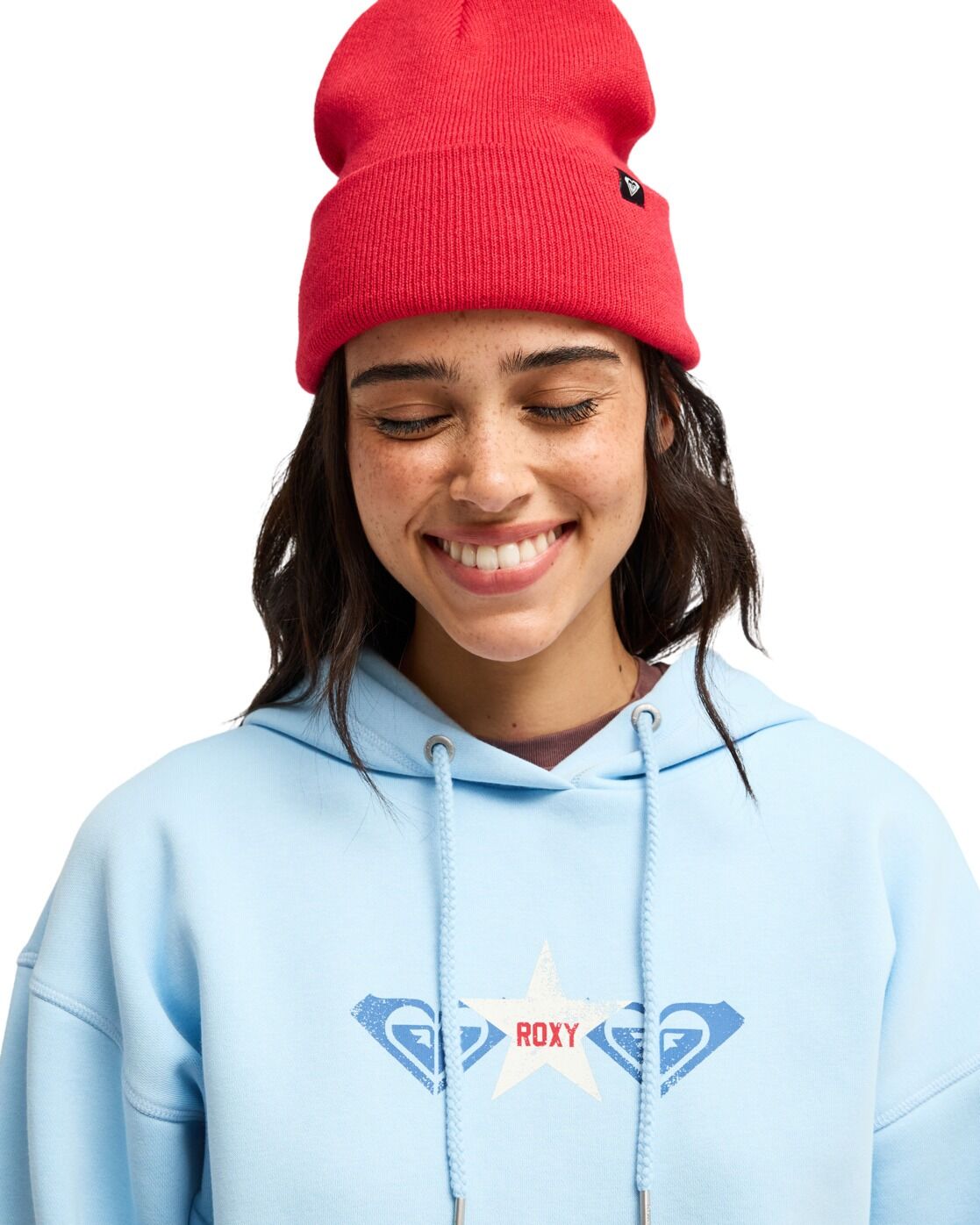 Hoodie ROXY "Perfect Place Brushed", Damen, Gr. XL, cerulean, Obermaterial: 80% Baumwolle, 20% Polyester., Sweatshirts Hoodie