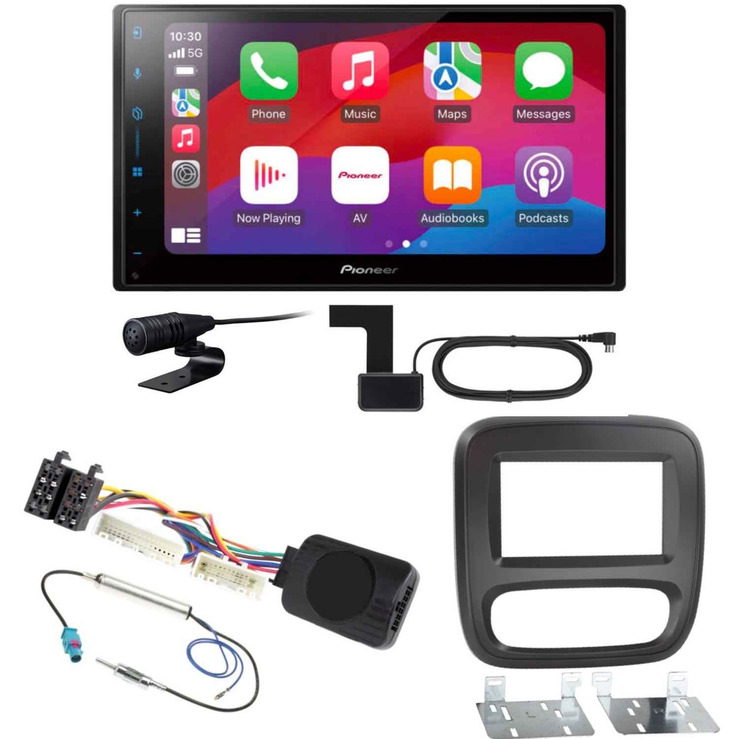 Pioneer SPH-DA77DAB CarPlay Android Auto DAB+ Einbauset für Fiat Talento