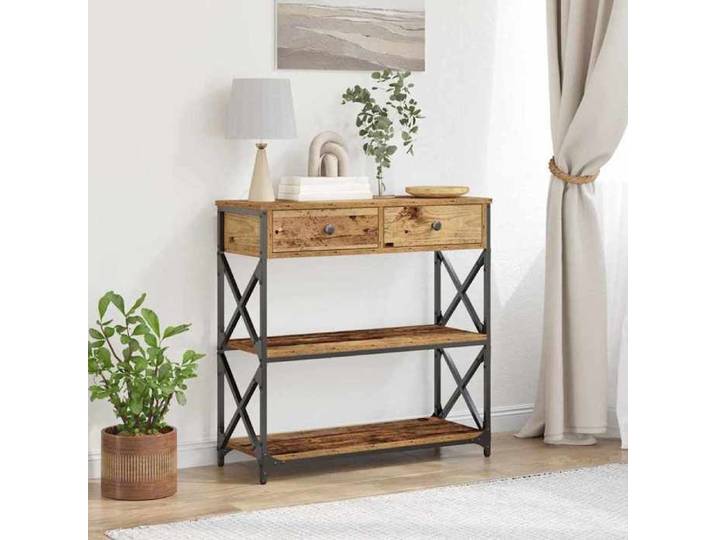 Console Meuble - vidaxl - Table d'Entrée (1 pc) - bois - bois ancien - 75 x 28 x 75 cm@vxe95c