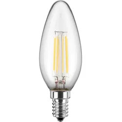 HWH LED Filament Kerzenform, E14, 4.5W 2700K470lm, Glas klar BLU-49055