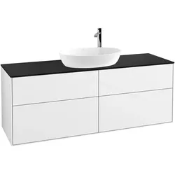 Villeroy & Boch Waschbeckenunterschrank Finion G97, Glossy White Lacquer, 1600x603x501 mm, mit Beleuchtung und SoftClosing