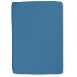 schlafgut Spannbettlaken Premium 180-200 x 200-220 cm Baumwolle Blau 180 200