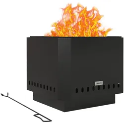 Outsunny Feuerschale Feuerstelle rauchfreier Feuerkorb mit Schürhaken Metall