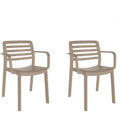 Sesseln Wind garbar Kunststoff Beige (2er Set)