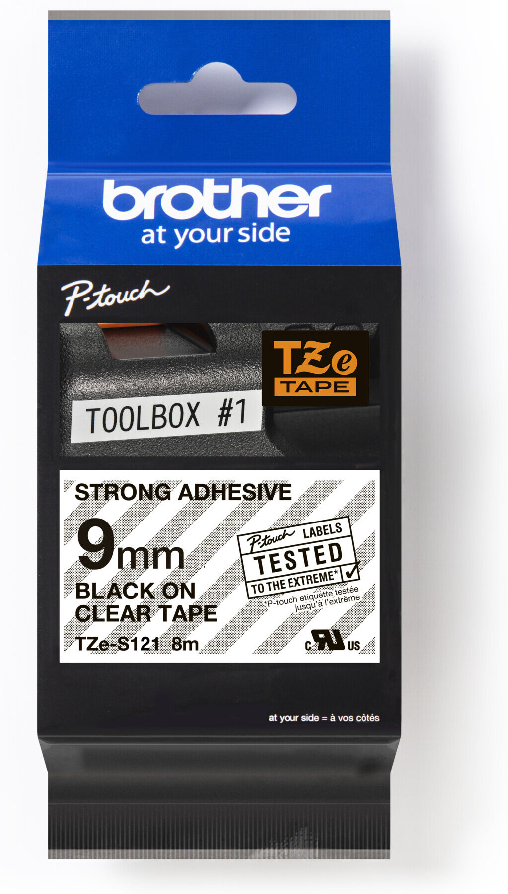 Brother Beschriftungsband TZe-S121 9mm farblos schwarz (TZES121)