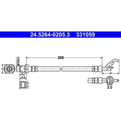 Bremsschlauch ATE 24.5264-0205.3