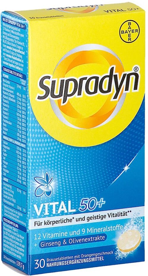 Supradyn Vital 50+ mit Ginseng & Olivenextrakten Brausetabletten 30stk