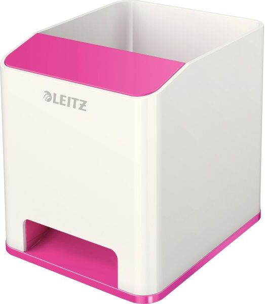 Leitz Wow Sound Penneholder   Hvid/pink