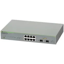 Allied Telesis ALLIED Gigabit webSmart switch 8x 10/100/1000TX + 2x SFP ports EU Power Cord (8 Ports), Netzwerk Switch, Weiss