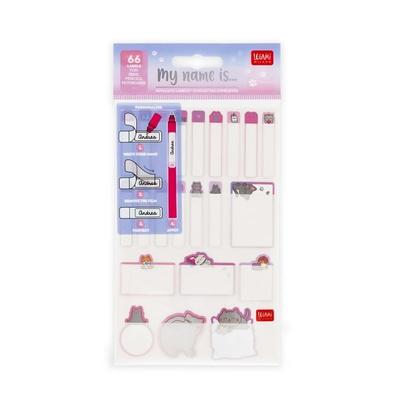 Legami Set aus 66 klebenden Labels - Kitty