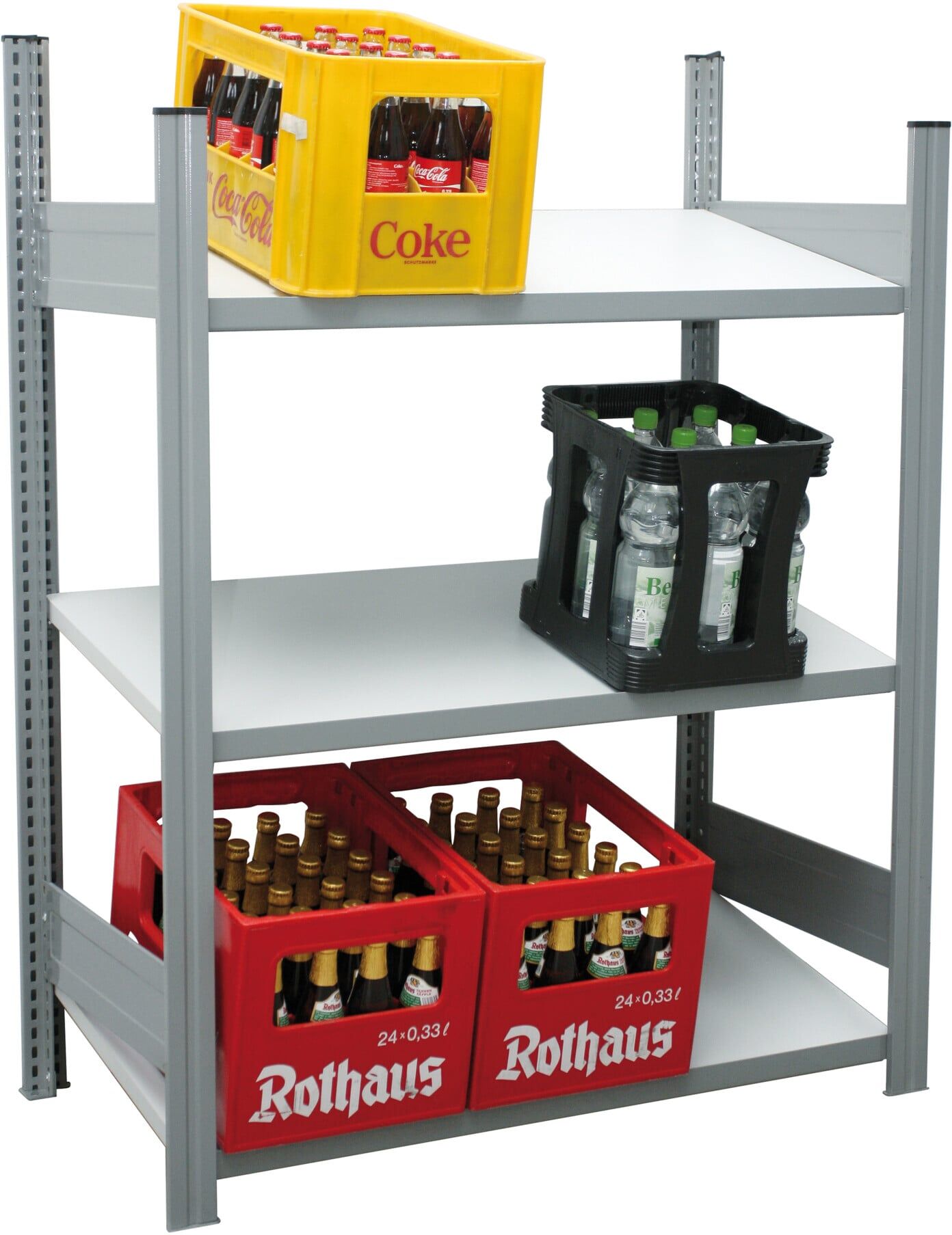 Regalwerk BERT Getränkekistenregal Anbaufeld Steckregal HxBxT 1330x (B3-90252-K)