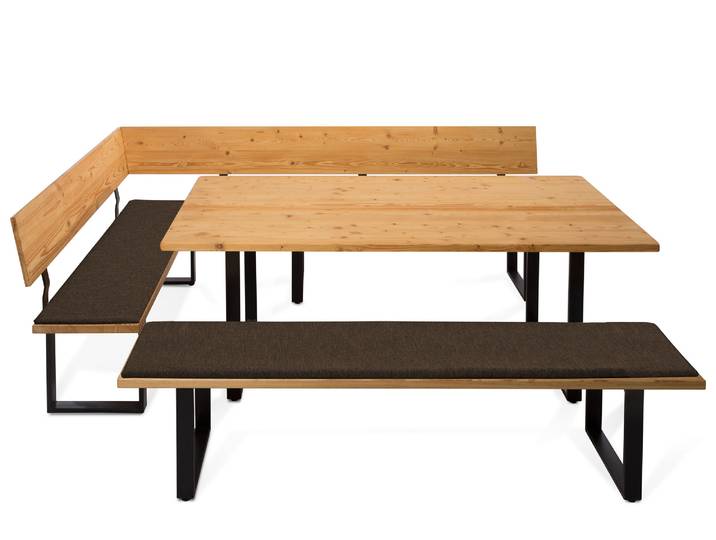 CURBY Essgruppe, rustikale Altholzoptik, Material Massivholz