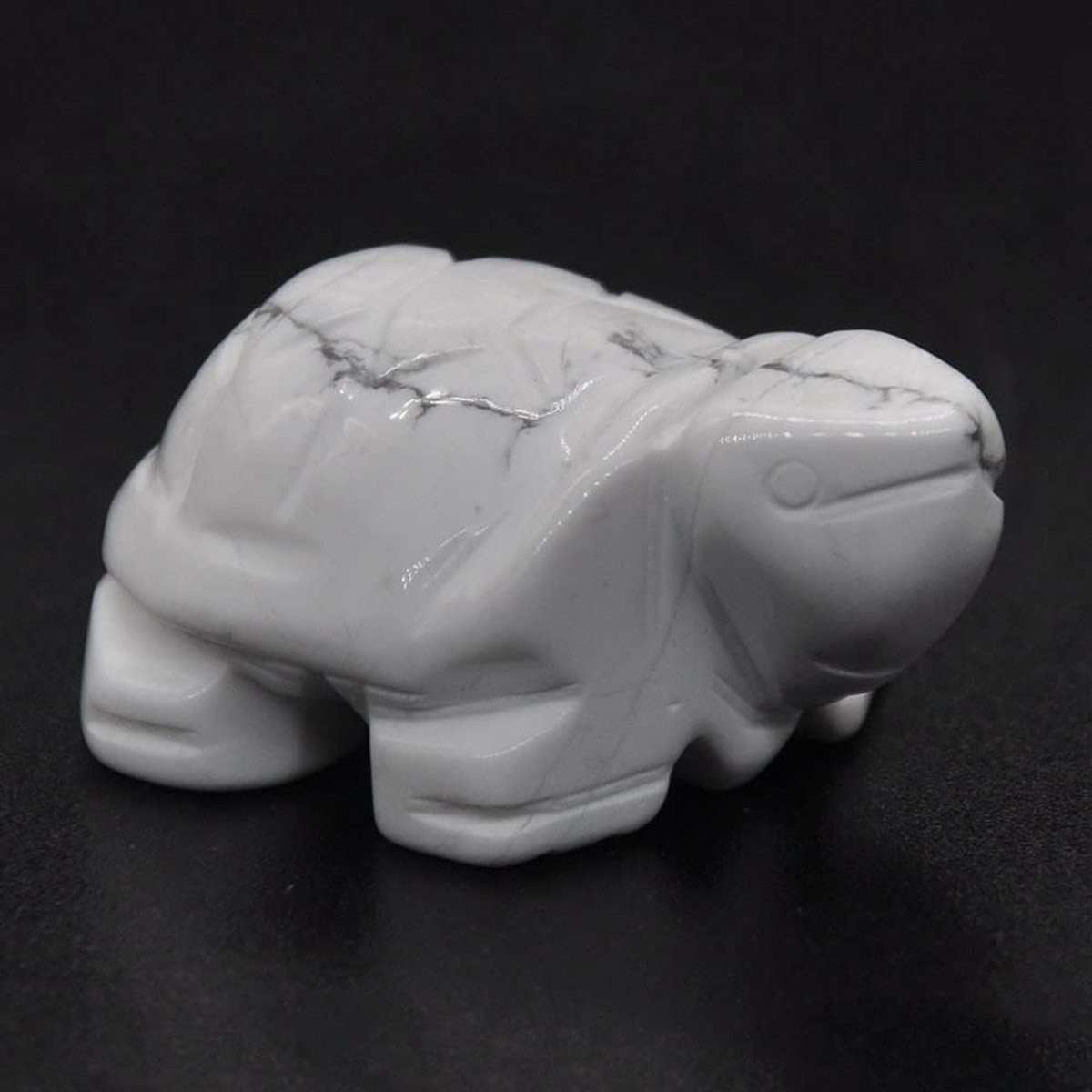 Wit Schildpad Beeldje - Kristal Figuur - Decoratie voor op Tafel
