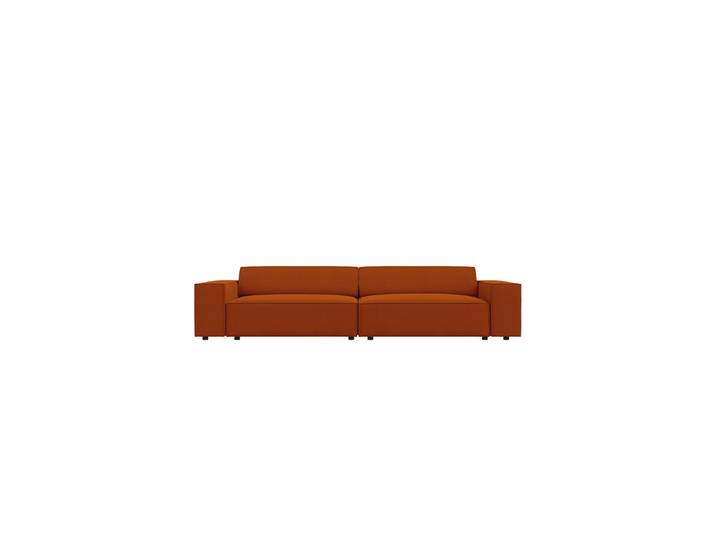 4-Sitzer Design Sofa „Jodie“ Strukturstoff Terrakotta Chosen by Bloomingloft