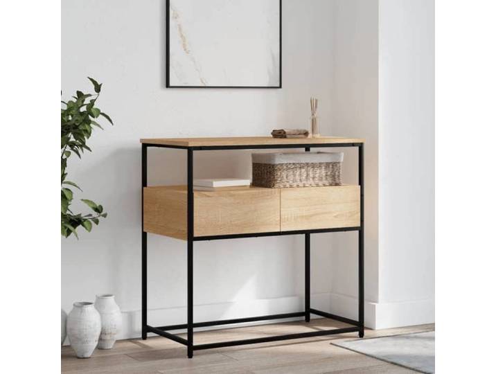 Table console chêne sonoma 75x40x75 cm bois d'ingénierie 834156