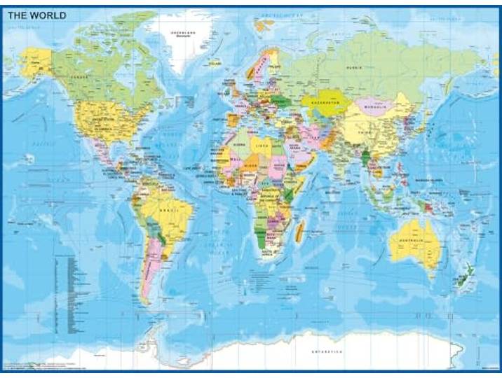 Ravensburger 128907 Puzzel Wereldkaart - Legpuzzel - 200 Stukjes