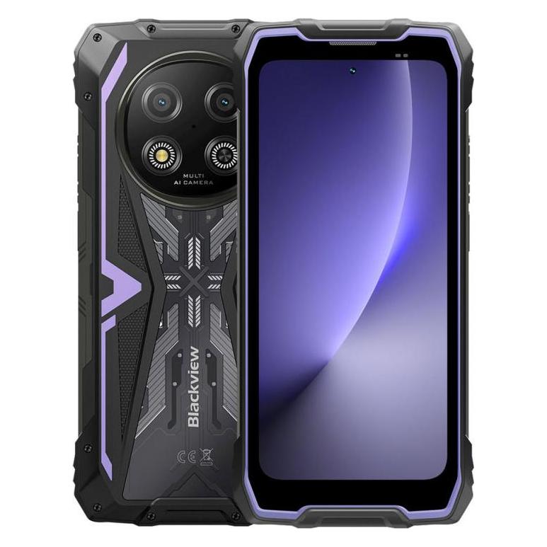 Blackview Rock 2 (NFC - 6.67" - 256 Go, 12 Go RAM - 15000mAh) Violet (256 GB, Violett, 6.67") (BLACKVIEWR-ROCK2-12GB-PURPLE)