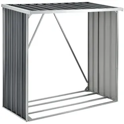 Helloshop26 - Überdachter Holzunterstand 156 x 80 x 15 cm anthrazit 03_0006305