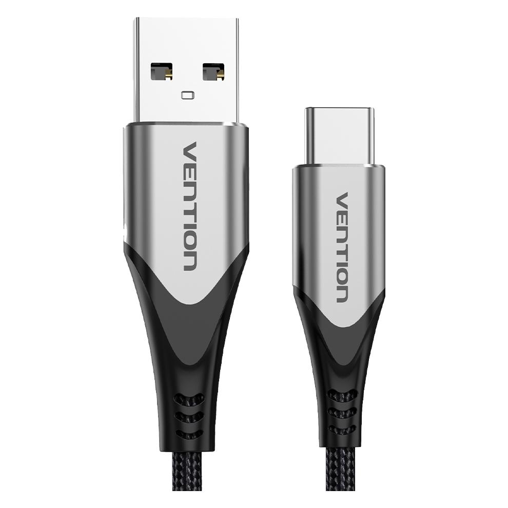Vention USB 2.0 A to USB-C 3A Cable CODHH 2m Gray (2 m, USB 2.0, 60 W) (CODHH)