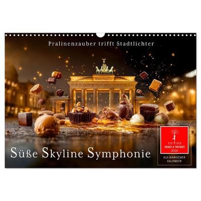 Süße Skyline Symphonie (Wandkalender 2026 DIN A3 quer), CALVENDO Monatskalender