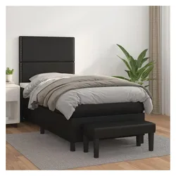 vidaXL, Boxspringbett, Navonica (Flach mit Nägeln) (90 x 190 cm)