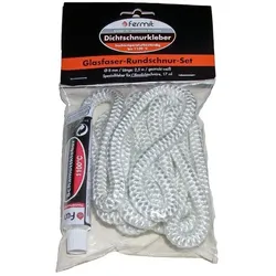 Ofen Dichtschnur 6 bis 12 mm 10x3 mm Weiß Dichtband Ofendichtung Kamindichtung
