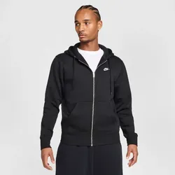 NIKE Club Fleece-Kapuzenjacke Herren 010 - black/black/white XXL