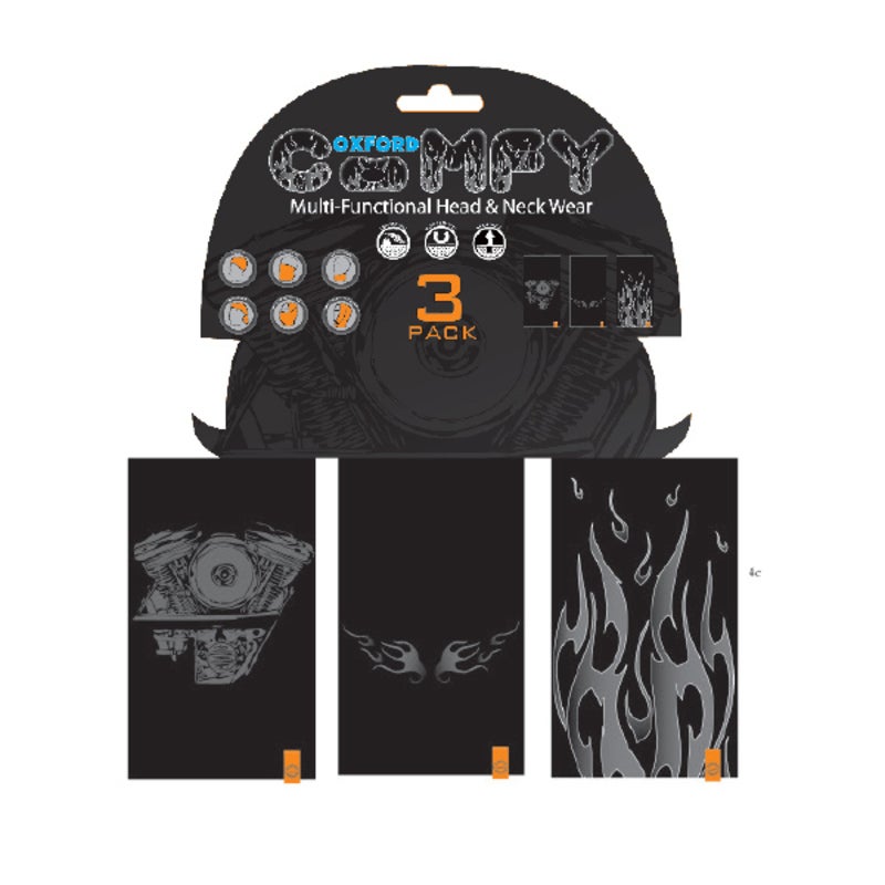 Oxford Bequemes HD Graphics Nackenband - 3er-Set NW118