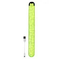 Walser LED Klackband mit USB Safetymaker gelb