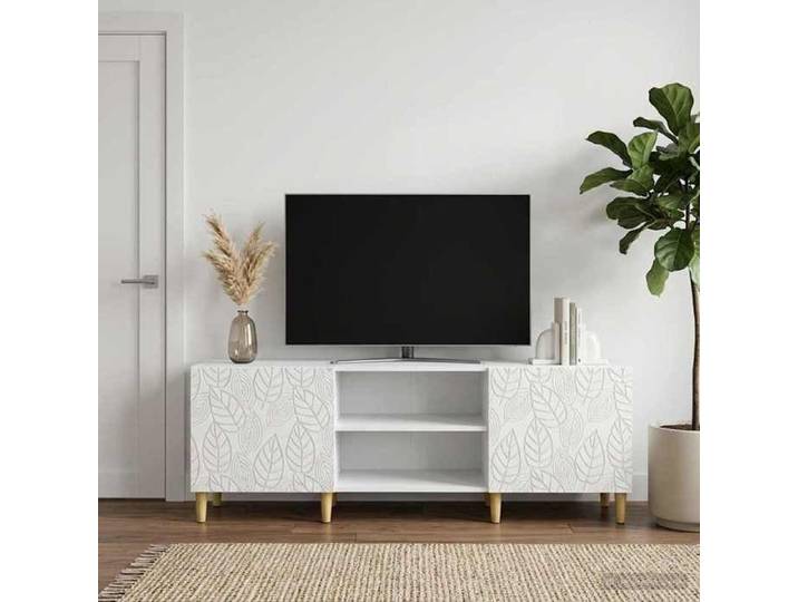 Cabinet TV - Organisateur salon - Blanc - Meuble TV 150x31x50 cm Blanc Bois d'ingénierie - Cadre durable_25.61kg_48649