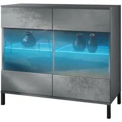 KOMMODE Bari Beton Dunkel Optik