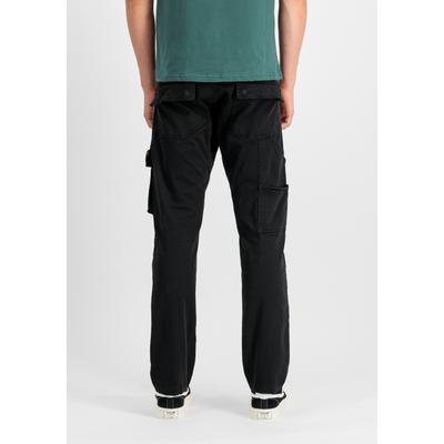 Cargohose ALPHA INDUSTRIES "Lieutenant", Herren, Gr. 36, Normalgrößen, schwarz, Obermaterial: 98% Baumwolle, 2% Elastan, Hosen Cargohose