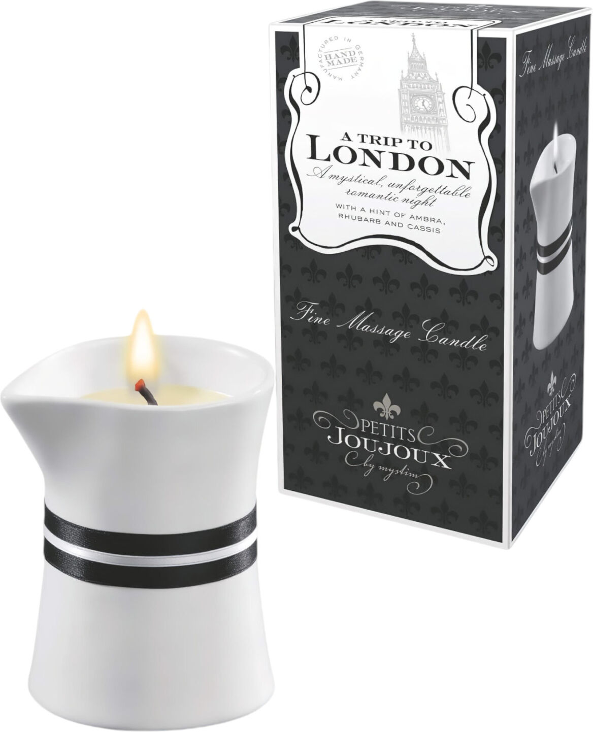 Petits Joujoux London - Massagelys - Rabarber-Amber - 120ml