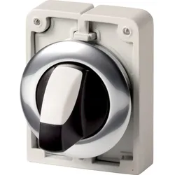 Eaton 187103 Wahltaste, RMQ-Titan, mit Knebelgriff, tastend, 2 Stellungen, Frontring Metall M30C-FWK