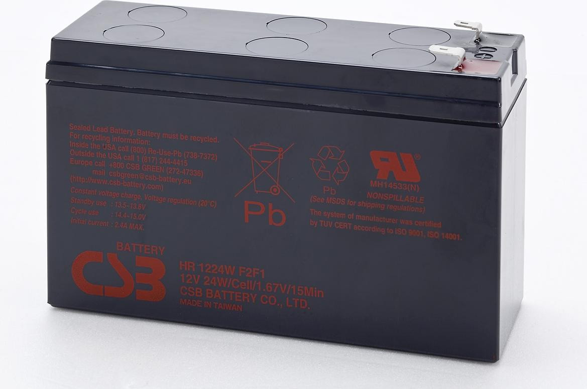 CSB CSB-HR1224WF2F1 12 Volt AGM loodaccu 2Ah - 24Wh, 151 x 51 x 98,3 mm