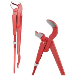 Dönges, Zange, Eckrohrzange, mit S-Maul, CV Stahl, rot lackiert, Grösse 3 " (76.20 mm)