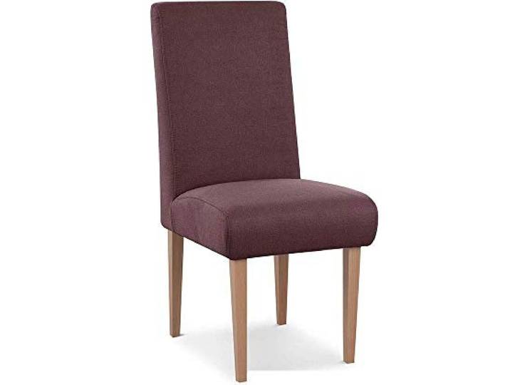 CAVADORE Esszimmerstuhl Kira / Polsterstuhl für Küche, Esszimmer oder Wohnküche / Passend zur Küchengarnitur Kira / Leichte Fleckenentfernung dank Soft Clean / 48 x 103 x 62 / Flachgewebe: Weinrot
