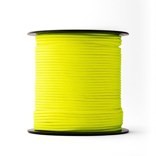 SNURO Nylon touw - Fluorgeel - 3mm - 100M - Gevlochten fluorescerend polyamide touw met een breekkracht van 170kg
