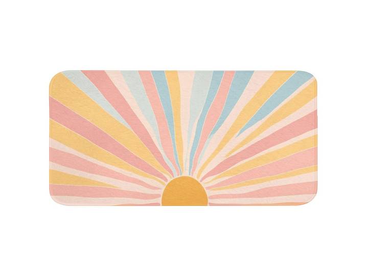 WC-VORLEGER Illustration - Sonne - Pastellfarben WC Teppich 120x60 cm