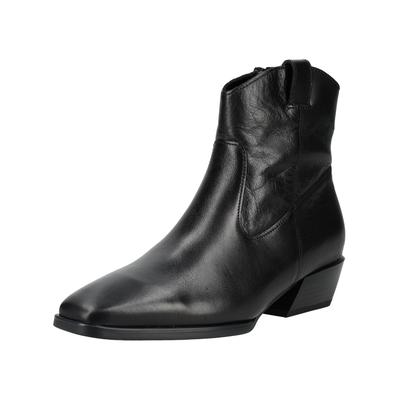 Bikerboots GABOR "Gabor Stiefelette Leder", Damen, Gr. 38, schwarz, Leder, Schuhe Bikerboots