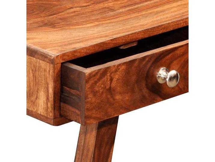 Table console en bois massif - WIENS - 116x42x76 cm - 3 tiroirs - Brun - Artisanal - Bois massif - Style classique