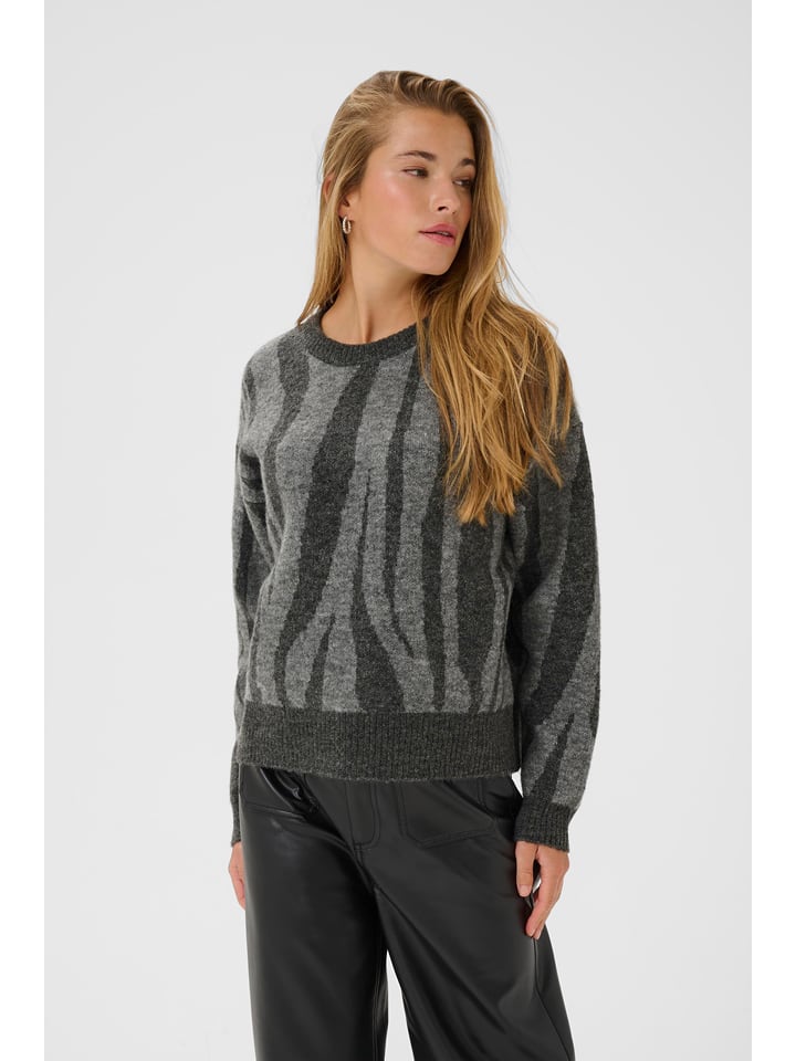Kaffe Pullover in Anthrazit - M
