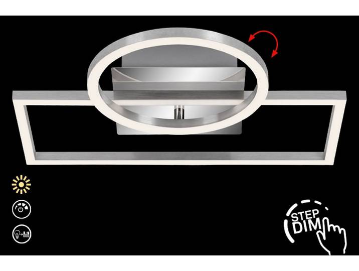 BRILONER LEUCHTEN LED Deckenleuchte FRAME , silber (weiß, neutral), Leuchten, LED Deckenleuchte