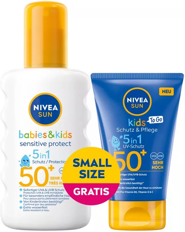 NIVEA SUN - Mixpack Kids Sensitive Spray LSF 50 + Kids To Go, Set
